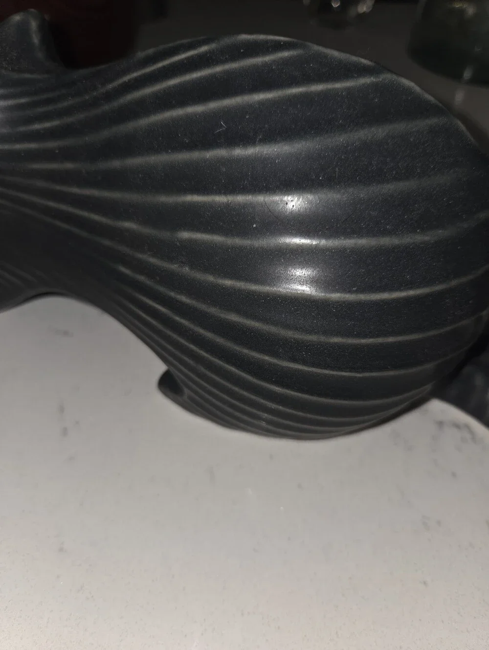 Jonathan Adler Menagerie Collection- Matte Black Ceramic Mouse Figurine